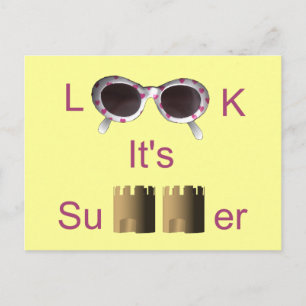 Het is de zomer. briefkaart