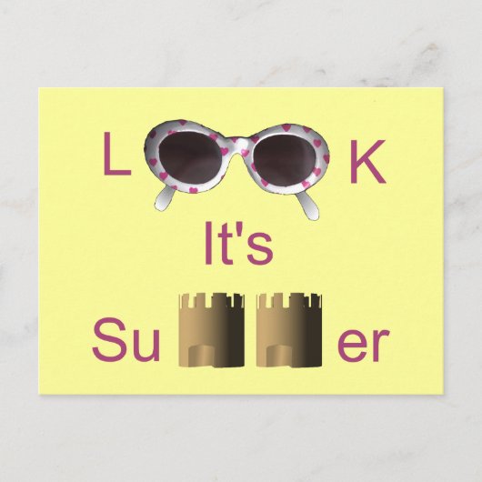 Het is de zomer. briefkaart (Voorkant)