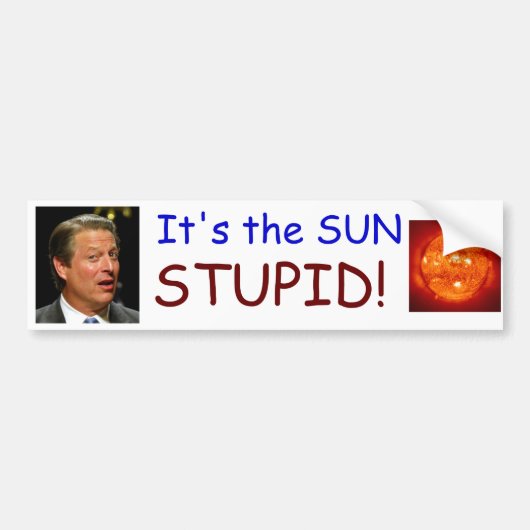 Het is de ZON STOMMERD! Bumpersticker (Voorkant)
