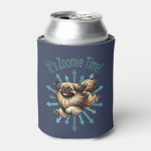 Het is de Zoomie Time Pekingees Blikjeskoeler (Blikje Voorkant)