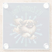 Het is de Zoomie Time Pekingees Glazen Onderzetter (Achterkant)