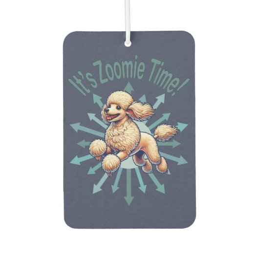Het is de Zoomie Time Poodle Luchtverfrisser (Voorkant)