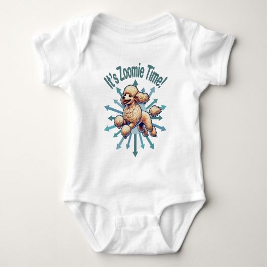 Het is de Zoomie Time Poodle Romper (Voorkant)