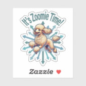 Het is de Zoomie Time Poodle Sticker (Vel)