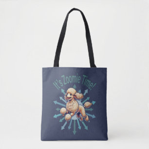 Het is de Zoomie Time Poodle Tote Bag