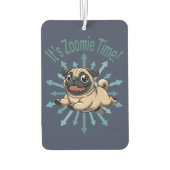 Het is de Zoomie Time Pug Luchtverfrisser (Achterkant)