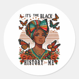 Het is de zwarte geschiedenis etnische Afrikaanse Ronde Sticker