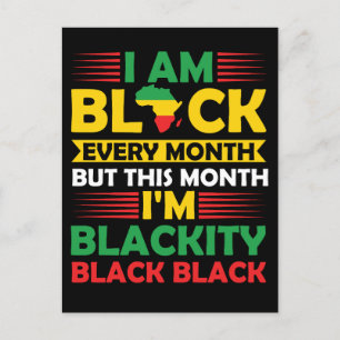 Het is de zwarte geschiedenis voor mij melanine br feestdagenkaart