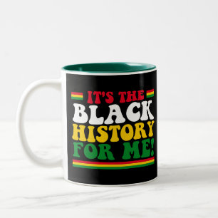 Het is de zwarte geschiedenis voor mij tweekleurige koffiemok
