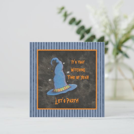 Het is die heksentijd van het jaar Halloween heks Kaart (Staand voorkant)
