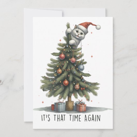 Het Is Die Tijd Van Het Jaar weer Kerst Kaart (Voorkant)