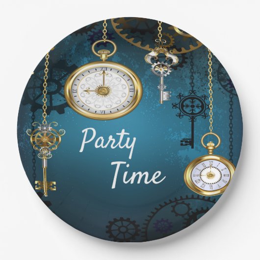 Het is die tijd voor een feestje papieren bordje (Voorkant)