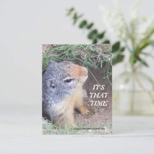 Het is die Time Groundhog dag uitnodiging (Staand voorkant)