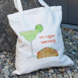 Het is dinsdag Ergens Taco & Margarita Tequila Tote Bag<br><div class="desc">Deze canvas tas bevat een waterverf schilderij van een margaritaglas en taco. Pas aan met uw informatie en wijzig de bewoordingen naar uw eigen stijl.</div>