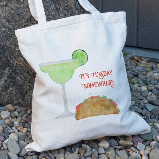 Het is dinsdag Ergens Taco & Margarita Tequila Tote Bag