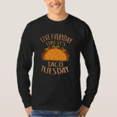 Het is Dinsdag Fun Taco Tacos T-shirt (Voorkant)