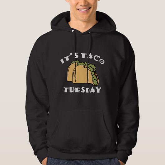 Het is dinsdag Taco Hoodie (Voorkant)