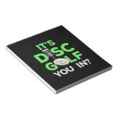 Het Is Disc Golf Je In Notitieblok (Schuin)