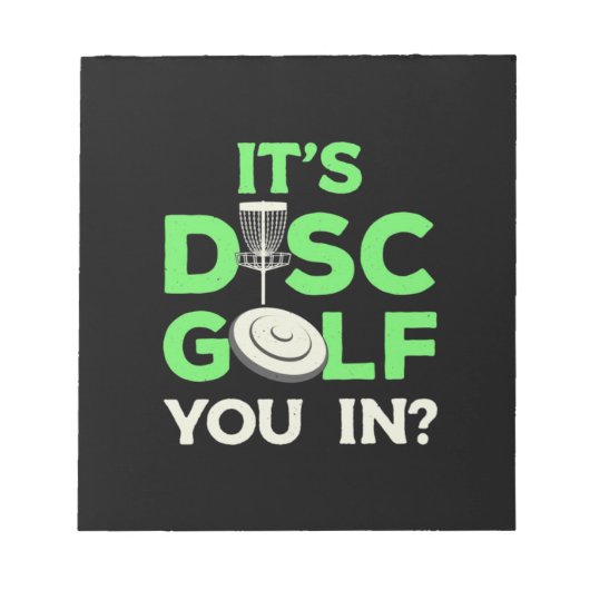 Het Is Disc Golf Je In Notitieblok (Voorkant)