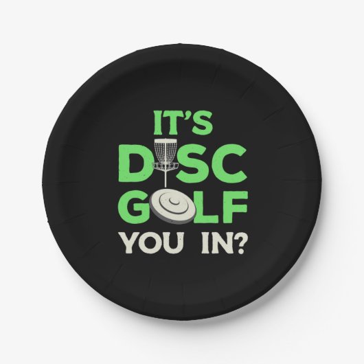 Het Is Disc Golf Je Papieren Bordje (Voorkant)