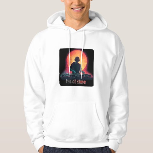 Het is DJ-tijd – Neon Night DJ Hoodie (Voorkant)