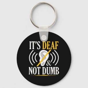 Het is doof en niet dom Asl dove gebarentaal doof Sleutelhanger