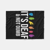 Het is Doof Niet Dom Fleece Deken (Voorkant (Horizontaal))