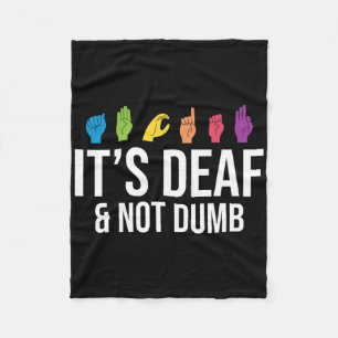 Het is Doof Niet Dom Fleece Deken