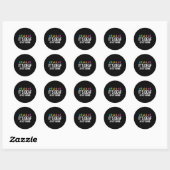 Het is doof niet doofdoofbewustzijn ronde sticker (Vel)