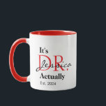Het is Dr. [Aangepaste naam] Werkelijk ingesteld.  Mok<br><div class="desc">Vier een mijlpaal met de elegante en krachtige "Het is Dr. [Aangepaste naam], eigenlijk - Est. [Year]" twee toon koffie mok! Ideaal voor nieuwe afgestudeerden, academici of professionals, deze rood-witte mok is een stijlvolle manier om zuurverdiende prestaties te eren. Met geavanceerde typografie met een mix van gedurfde en scriptlettertypen, is...</div>