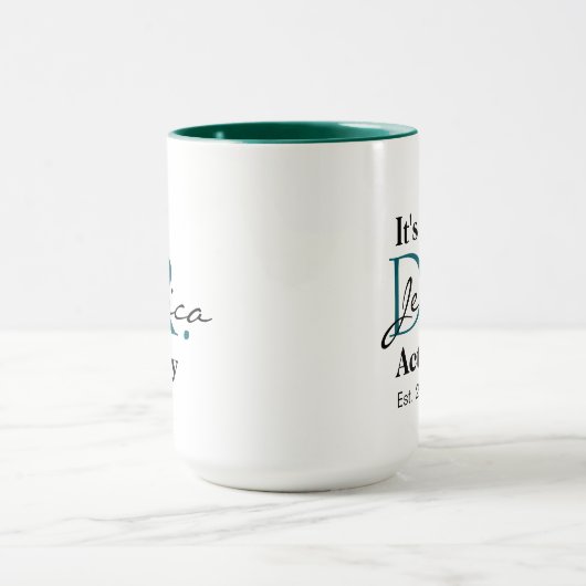 Het is Dr. [Aangepaste naam] Werkelijk ingesteld.  Mok (Midden)