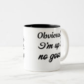 Het is duidelijk dat ik niet goed bezig ben. Grapp Tweekleurige Koffiemok (Voorkant rechts)