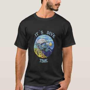 het is duik - tijd snorkelend duikduiken het t-shirt