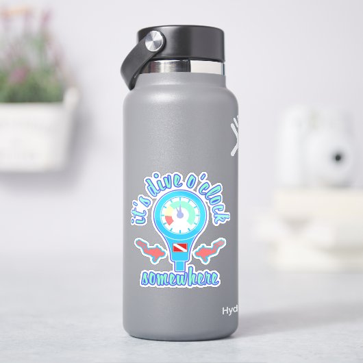 Het is Duikuur Eens Waar Duiksport Sticker (HydroFlask)