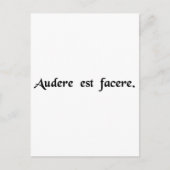 Het is durven doen. briefkaart (Voorkant)