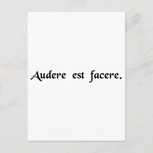 Het is durven doen. briefkaart (Voorkant)