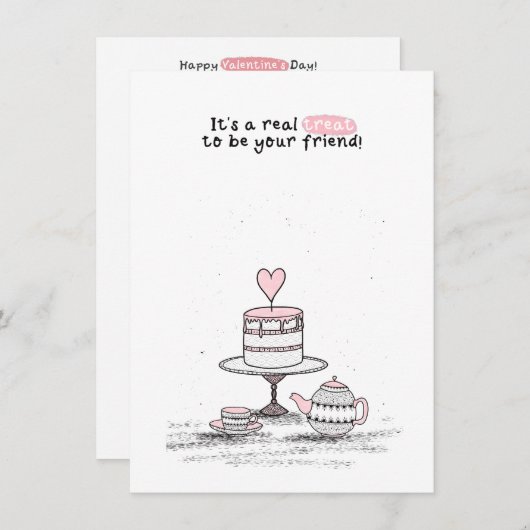 Het is echt een traktatie om jouw vriend te zijn v feestdagenkaart (Voorkant / Achterkant)