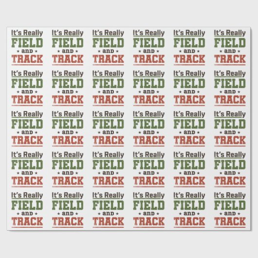 Het is echt Field and Track Funny Athlete Cadeaupapier (Vlak)