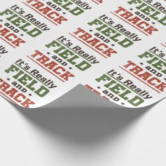 Het is echt Field and Track Funny Athlete Cadeaupapier (Hoek)