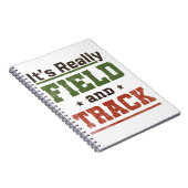 Het is echt Field and Track Funny Athlete Notitieboek (Rechterzijde)