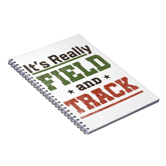 Het is echt Field and Track Funny Athlete Notitieboek (Rechterzijde)