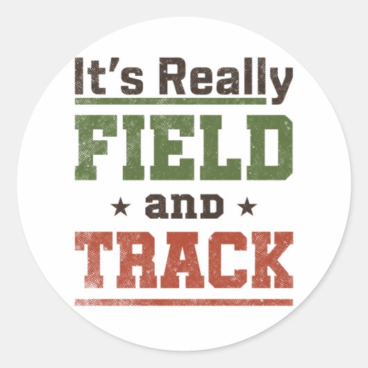 Het is echt Field and Track Funny Athlete Ronde Sticker (Voorkant)