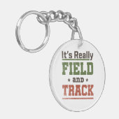 Het is echt Field and Track Funny Athlete Sleutelhanger (Voorkant Links)