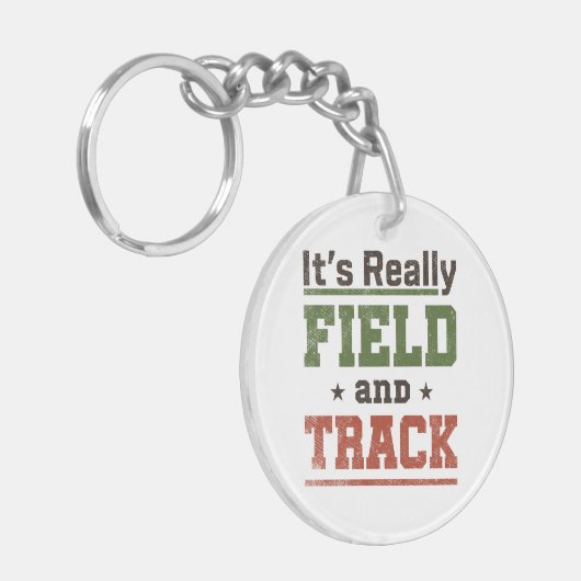 Het is echt Field and Track Funny Athlete Sleutelhanger (Voorkant Links)