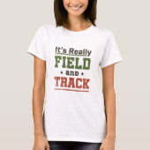 Het is echt Field and Track Funny Athlete T-shirt (Voorkant)