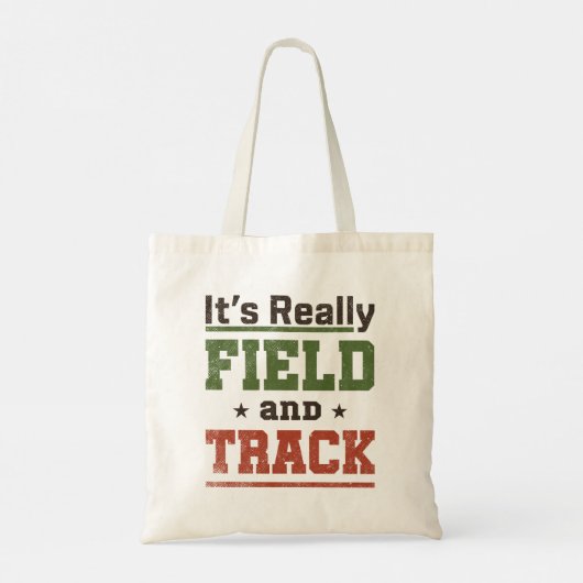 Het is echt Field and Track Funny Athlete Tote Bag (Achterkant)