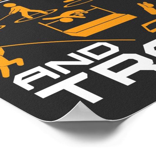 Het is echt Field and Track Thrower Jumper T-Shir Poster (Hoek)