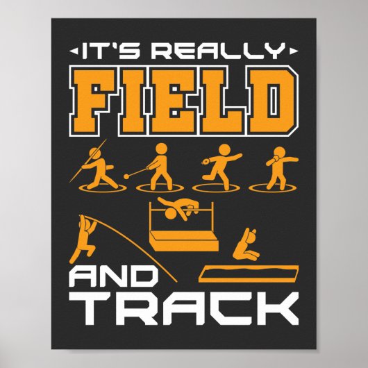 Het is echt Field and Track Thrower Jumper T-Shir Poster (Voorkant)