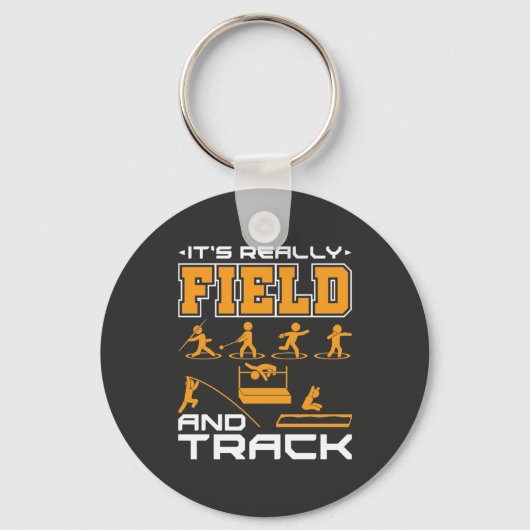 Het is echt Field and Track Thrower Jumper T-Shir Sleutelhanger (Voorkant)