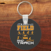 Het is echt Field and Track Thrower Jumper T-Shir Sleutelhanger (Voorkant)